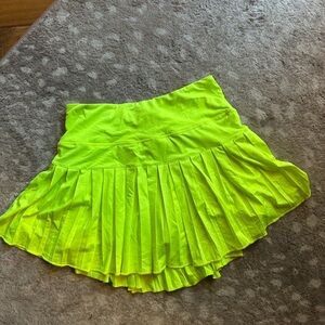 Neon Green Pleated tennis Skirt S
